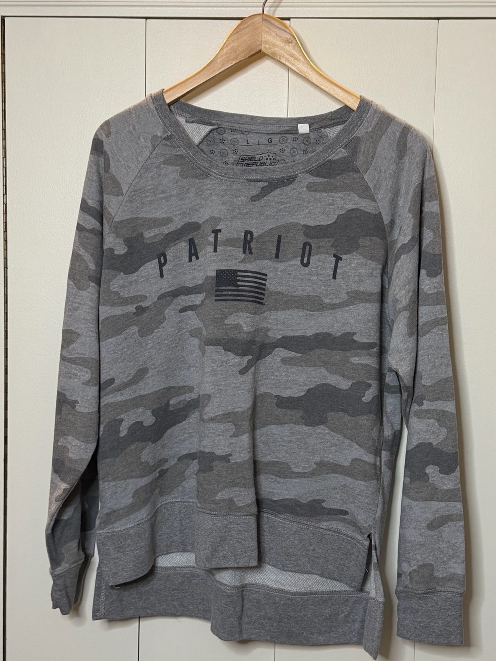 Patriot Grey Camo Long-Sleeve Sweatshirt
